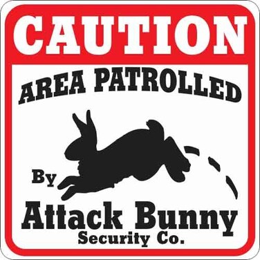 Animal Den - Attack Bunny Sign