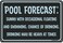 Pool Forecast 12" x 8" Funny Tin Pool Sign Beach Home Poolhouse Deck Tiki Bar Coastal Bedroom Decor