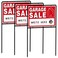 Generic Garage Sale Signs with High Stakes,Garage Sale Signs with Double Sided, Garage Sale Signs Large,Rummage Sale Signs (3 Pack), Red
