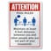 SmartSign 14 x 10 inch &ldquo;Attention - Pool Rules, Maintain At Least 6 Feet Distance&rdquo; Metal Sign, 40 mil Laminated Rustproof Aluminum, Multicolor, Made in USA