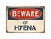 Beware Of Hyena 8&rdquo; x 12&rdquo; Vintage Aluminum Retro Metal Sign VS218