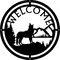 Wolf 12.5&quot; Round Welcome Sign for Porch and Front Door - Made in USA