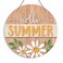 Zmyollo Summer Round Welcome Decorative Sign, Hello Summer Wooden Sign with Rope, Farmhouse Home Garden Patio Porch Wall Art Decor, Summer Gifts for Family Friends and Coworkers, A33