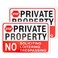 2pcs Private Property No Soliciting Loitering Trespassing Sign, 10x7in Warning Metal Security Signs for Property Weatherproof Private Property Plaque for Indoor Outdoor Home Business Driveway Alert