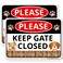 Dog Sign Decor, Dog Keep Gate Closed Sign, No Matter What the Dogs Say Sign, Dog on Premises Outdoor Sign, 2Pack -12"x8" Reflective Aluminum,Welcome Dog Door Sign,Easy to Mount