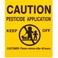 Gemplers Caution Pesticide Application Signs with 16&rdquo; PVC Stakes &ndash; 25 Pack