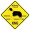 GIMIPATS&quot;BORDER COLLIE XING CROSSING Sign&quot;Fun Tropical Animal Theme Decor,Diamond Shape Aluminum sign, indoor and outdoor metal aluminum &quot;12 x 12&quot;, have been punched - easy to install.