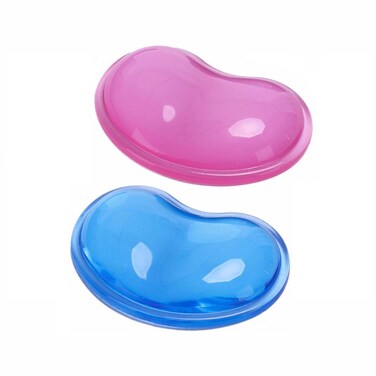 Leadigol 2PCS Silicone Gel Wrist Rest Cushion, Heart-Shaped Wrist Pad, Translucence Ergonomic Mouse Pad Cool Hand Pillow, Effectively Reduce Wrist Fatigue Pain