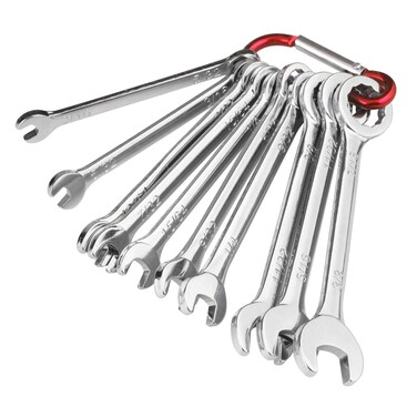 Andux 10 Pcs SAE Mini Combination Wrench Set Open End and Box End MNBS-02