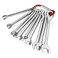 Andux 10 Pcs SAE Mini Combination Wrench Set Open End and Box End MNBS-02