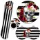 Ergonomic Mouse Pad with Wrist Support Set and Keyboard Wrist Rest Set for Laptop, Mac, Gaming and Office, Durable, Comfortable and Pain Relief + Coaster ，Skull Flower