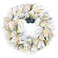 Gfilay Christmas Wreaths for Front Door,Winter White Flocked Christmas Wreath with 50 LED Lights,Battery Powered Wreath Holiday Decor - Christmas 20 inch Wreath