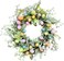 Easter Egg Garland Festival Holiday Wreath Easter Wreath Front Door Wreath Greenery Garland for Easter Spring Outdoor Indoor Decor