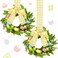 Syhood 2 Pieces 9" Mini Easter Wreath with Lights Easter Wreaths for Front Door Decorative Eggs Wreath Farmhouse Kitchen Cabinet Wreaths with Ribbon for Porch Wall Window Decor