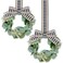 Syhood 2 Pieces 9" Mini Eucalyptus Wreath Artificial Spring Summer Greenery Wreath for Front Door Farmhouse Kitchen Cabinet Wreaths with Ribbon for Porch Wall Window Decor(Plaid Bow Style)