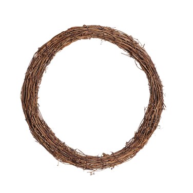 Grapevine Wreath Set, Marrywindix 1 Piece Natural Vine Branch Wreath Christmas DIY Rattan Wreath Garland for Christmas Holiday Craft Wedding Decor (14 in.)