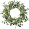 PEYZCNOK Wreaths for Front Door, 20'' Artificial Eucalyptus Wreath White Berry Greenery Wreath Green Decor for Home Farmhouse Patio Porch Window Wedding Decor Spring Summer Fall Winter All Seasons