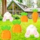 Maitys 6 Pieces Easter Yard Stakes Decorations Easter Outdoor Decorations Bunny Rabbit Carrot Easter Outdoor Sign Decor Happy
