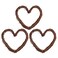3Pcs Heart Shaped Grapevine Wreath Frame: 5.9inch Christmas Rattan Woven Wreath Frame Unfinished DIY Twigs Wreath Base for Craft Farmhouse Home Wall Decor
