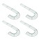 FOMIYES Christmas Flower Wreath Frame 4Pcs Candy Cane Shape Wreath Frames, Wire DIY Wreath Loop, J Letter Flower Hanging Loop Rings for Christmas Valentines New Year Party 11.79 x 7.07in