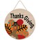 Fall Thanksgiving Wreaths Turkey Gobble Wooden Hanger Thanksgiving Day Decor Sign 12" Thanks Giving Autumn Front Door Home Decorations