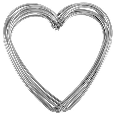 Amosfun 20pcs Heart Wire Wreath Form Macrame Rings Heart Wire Frame Christmas Wreath DIY Rings Dream Catcher Hoops Wire Wreath Crafts Supply