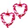 ANVAVO 2 Pieces Valentine's Day Heart Felt Pom Pom Wreath 13 Inch Heart Wreath Valentine Door Hanger Pink Heart Felt Ball Garland for Wedding Engagement Anniversary Home Indoor Outdoor Decoration