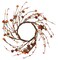 Needzo Winter Candle Rings Wreaths with Artificial Pumpkins, Yellow Leaves and Rusty Stars, 8 1/2 Inch