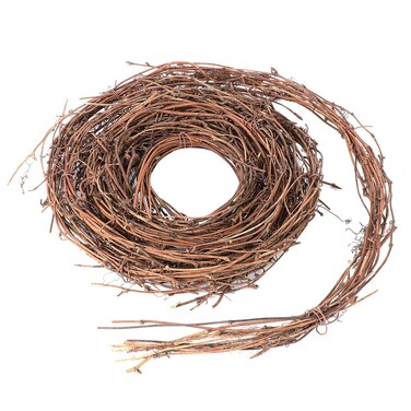 WINOMO DIY Crafts Natural Grapevine Twig Garland DIY Crafts Wreaths and Bird Hanging Swing for Crafting and Decorating 4.6m
