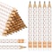 50 Pcs Half Pencils with Eraser Golf Pencils for Baby Bridal Shower Mini Game Pencils Sharpened Pencils Wooden Pocket Pencils for Wedding School Office Supplies, 4 Inch (White and Rose Gold, Dot)