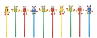 Handmade Wooden Animal Theme Pencils - Novelty Item - Wonderful Gift for Kids Students Classroom Teachers - Party Favors Birthday Item