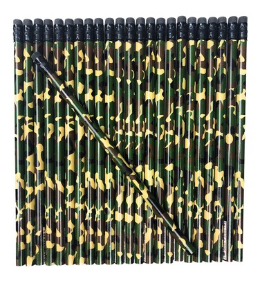 Lucky Pine Camouflage Pencils, Tactical Pencils, Military, Hunting Pencils. American Made (24 pencil set)