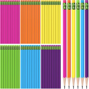 TecUnite HB Pencils #2 Unsharpened Pencils with Eraser Wooden Hexagonal No 2 Pencils for Students Adults Gifts Graphite Pencils for Exams School Office Sketching, Rainbow Colors