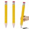 FOIMAS 3pcs Giant Wooden Pencils,13.4 Inch Novelty Jumbo Pencil Prop with Eraser for School Office Prop Supply Novelty Gift,Yellow