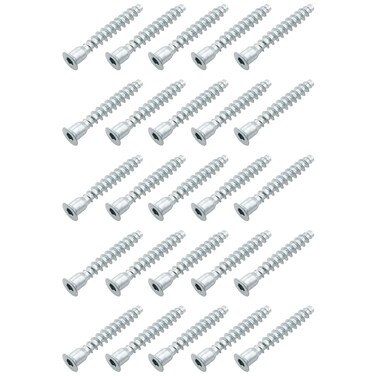 TAODAN 25pcs Furniture Confirmat Screws Carbon Steel Hex Socket Wood Screws M7x50mm for Wood DIY Knock Down
