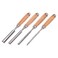 logyues Wood Handle Chrome Vanadium Steel Woodworking Chisel Tool Set 6/12/18/24MM