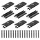 ZUYIYI 100 Packs Hidden Deck Fasteners Aluminum Alloy Clips for Deck Fastening, Composite Decking Boards Fasteners with Screws, 1/4" Gap Spacing T Clips for Decking