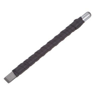 uxcell Wood Chisels Carving Knife, 10mm Tungsten Carbide Flat Tip Woodworking Hand Tool Graver 150mm (6-Inch) Length with Leather Cloth Handle