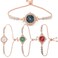 CdyBox Watches Women Diamonds Bracelet Dress Watch Analog Quartz Wristwatch Adjustable Accessories Watches 4 Pack