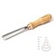 Stryi Wood Carving Gouge 0.6&quot; Blade Wide #9 Radial Profile - Deep Gouges, Rounded Chisel, Woodworking Gouge, Straight Hand Gouge For Soft and Hard Woods For Profi G915