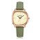 Valence Womens Watches, 2025 Italian Genuine Leather Small Face Wristology Watches for Women, Valentine's Day Gift Fashion Ladies Watch, Advanced Texture Dial Watches with Green Cloth Strap