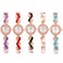 Weicam 5 Pcs Women's Watch Elegant Crystal Bangle Bracelet Leaf Analog Quartz Wholesales Wrist Watches