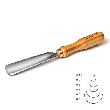 Stryi Wood Carving Gouge 0.8" Blade #9 Radial Profile - Deep Gouges, Rounded Chisel, Wood carving tools, Woodworking Gouge, Straight Hand Gouge For Soft and Hard Woods For Profi And Beginners G920