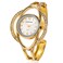 CdyBox Women Diamond Bracelet Watch Elegant Ladies Open Buckle Steel Strap Quartz Bracelet Watch