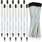 Tinlade 36 Pack Black Wood Cased 2 HB Pencils Soft Cool Pencils Holographic Pencil with Eraser Holographic Barrel for Home Office School Classroom Supplies, 7.36 Inch (Silver)