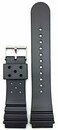 NewLife 24mm Black, Thick, Heavy Duty, Rubber Watchband - Comfortable and Durable, Heavy Duty PVC Material Replacement Wrist Watchstrap with a Checkered Pattern Keeper Ring Hoop Loop