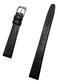 12mm Black Genuine Leather Watchband   Tail Lizard Grain, Flat Replacement Bracelet Watchstrap that brings New Life to Any Watch (Womens Standard Length)