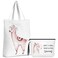 Locmeo 2 Pcs Llama Gifts for Women Cute Animal Lover Gifts Include Llama Canvas Tote Bag and Llama Makeup Bag Just a Girl Who Loves Llamas Gift for Llama Lover Daughter Sister Friends Birthday