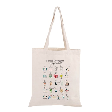 Counselor Canvas Tote Bag Counselor Thank You Gift Shopping Bag for Therapist Gift for Grad (Counselor Tote)