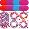 SmoothNovelty 332 Pcs Valentine's Day Wreath Craft for Kids Valentine's Day Art and Craft Supplies with 300 Pcs Hearts Stickers 32 Pcs DIY Felt Ornament Wreath for Party Classroom Home Activities
